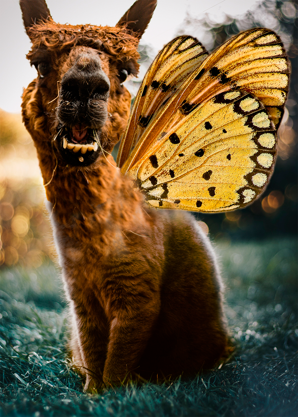 gerald the llama-cat-butterfly